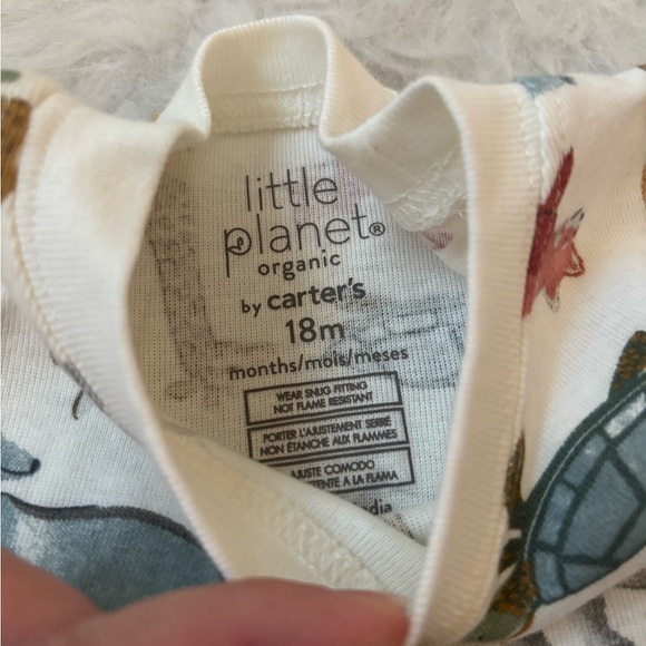 Adorable Safari Design Baby Pajama Set - 100% Organic Cotton - Picture 3 of 3